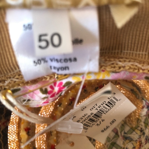 GREVI Girls Summer Hats. Made in Italy. Size 50